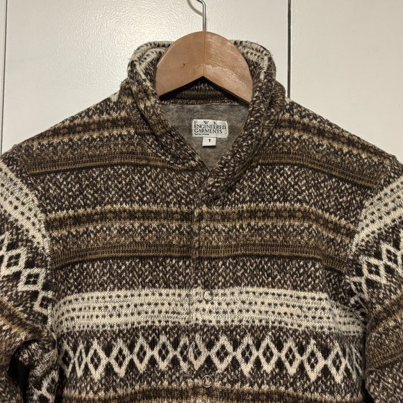 Nepenthes FWK Engineered Garments Fleece Jacket Brown Women’s size 1 - Picture 4 of 11